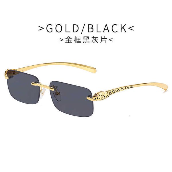 

fashion designer cool sunglasses 2023 new kajia leopard metal head small box sunglasses menss unglassesw omensfa shionop, White;black