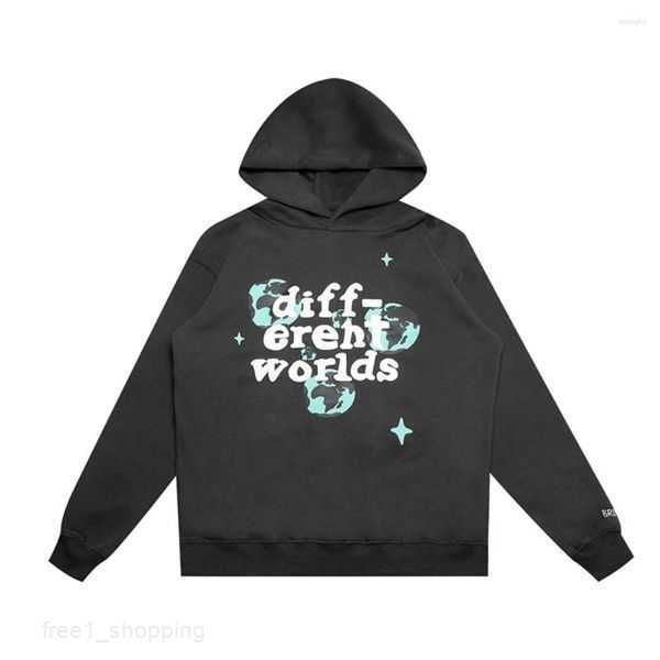 

men's hoodies broken planet american casual foam hoodie sweater ins niche tide brand high street loose jacket fashion harajuku men 1 ts, Black