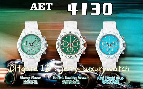

aet factory white ceramic racing special edition 4130 mechanical movement 40mm luxury men's watch business casual, Slivery;brown