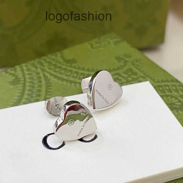 

earrings designer for women luxury women fashion heart love stud classic size stainless steel couple gifts jewelry engagement earrings whole, Golden;silver