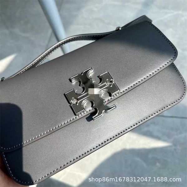 

22% off bag 2024 new launch designer handbag early launch tb women's grey cowhide horizontal square show style one crossbody chain orga