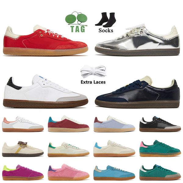 

designer casual shoes wales bonner gazelle sneakers women mens sporty & rich beige blue gazelles silver metallic vegan white black collegiat