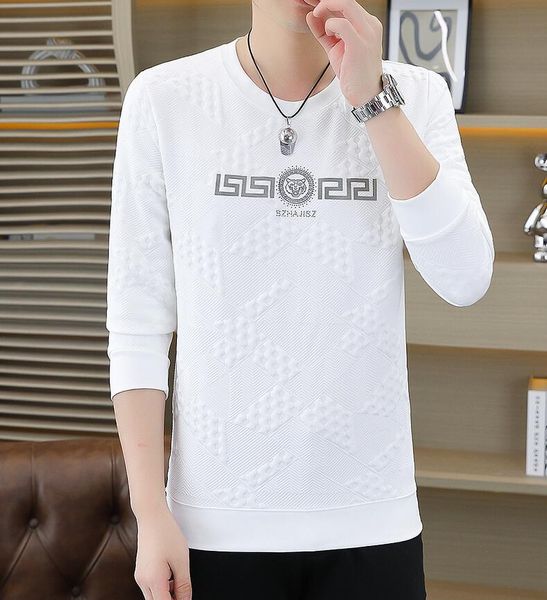 

mens hoodie sweatshirt round neck pairs style printing casual long-sleeve couple pullover asian size, Black