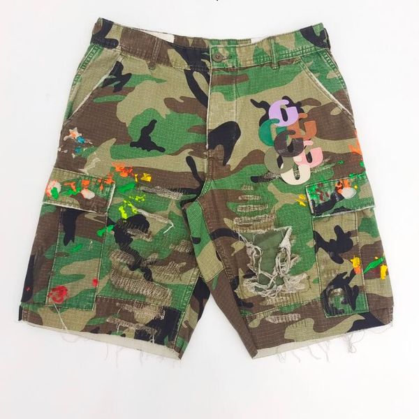 

summer men's plus size shorts camouflage leather shorts
