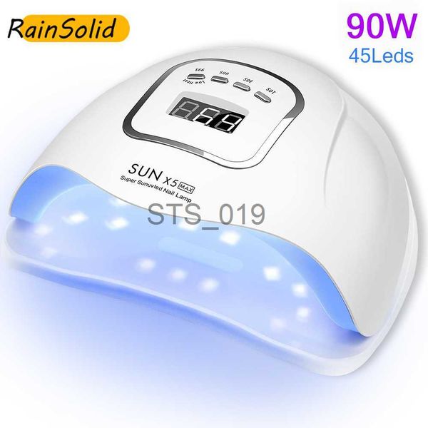 

nail dryers x5 max uv led lamp 90w nail dryer with lcd display auto sensor nails uv lamp for fast drying gel varnish manicure tool lamp x082