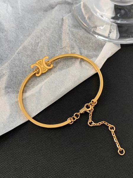 

18k gold arc de triomphe bracelets bangle fashion designer titanium steel non-tarnishing bangle retro women dinner wedding birthday gift, Black