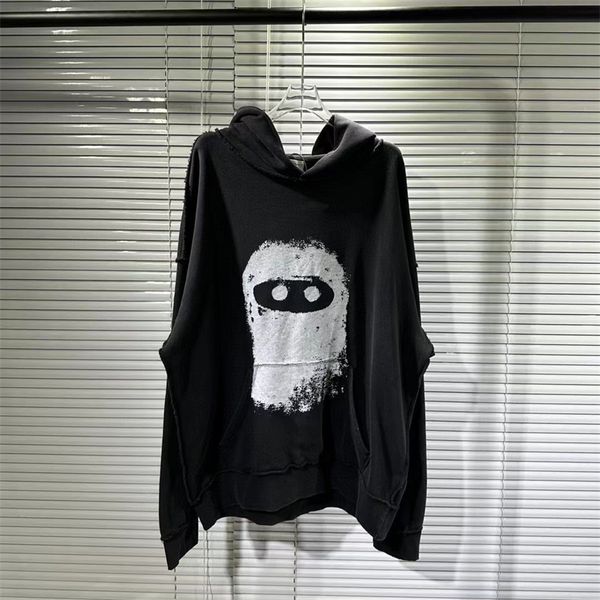 

washed hoodie men women graffiti hooded pullovers, Black;brown