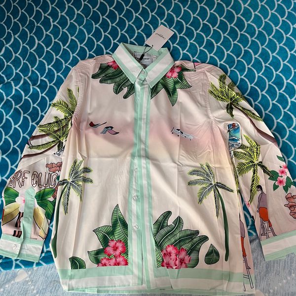 

men's casual shirts outdoor casual style casablanca shirts hawaiian shirts 230829, White;black