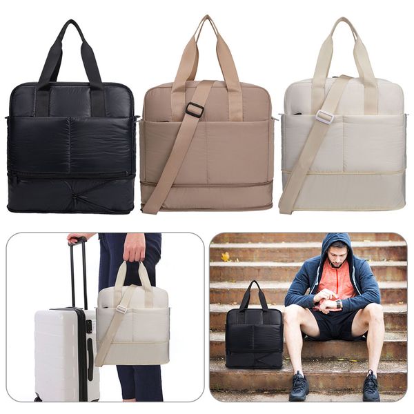 

duffel bags down bag women yoga sports shoulder multifunctional large capacity dry wet separation hand fixed travel 230828