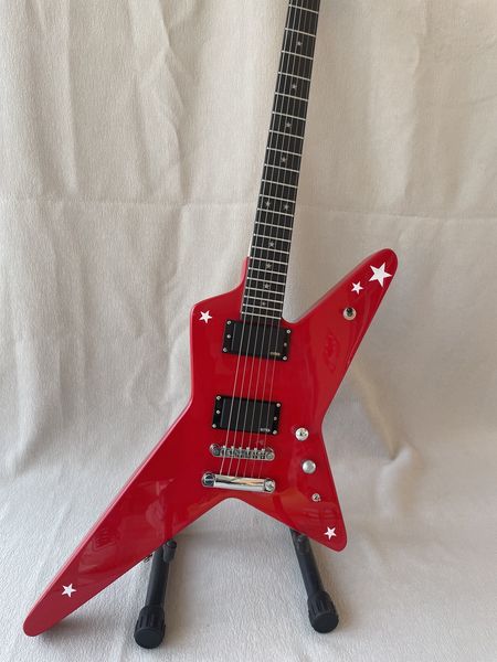 

factory custom red 6strings electric guitar high sound quality