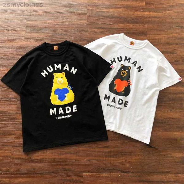 

men's t-shirts good quality 2023ss human made fashion t-shirt men human made women vintage t shirts cotton tee mens clothing, White;black