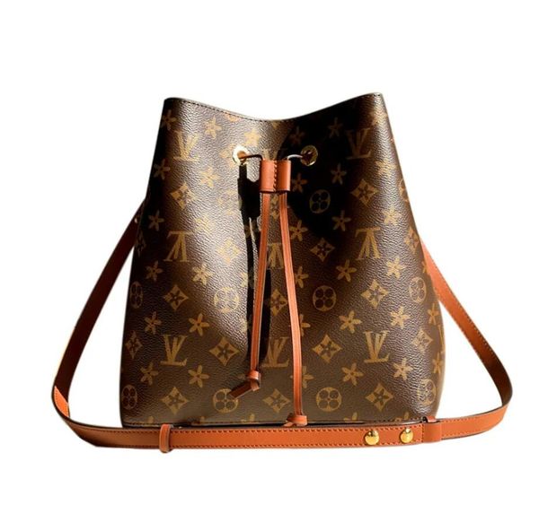 

designer famous handbags neonoe bucket shoulder bags noe leather bucket bag women flower printing crossbody bag purse