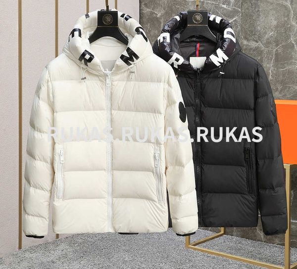 

designer mens down jacket embroidered letters parkas womens windproof warm solid coat jackets women coats streetwear, Black
