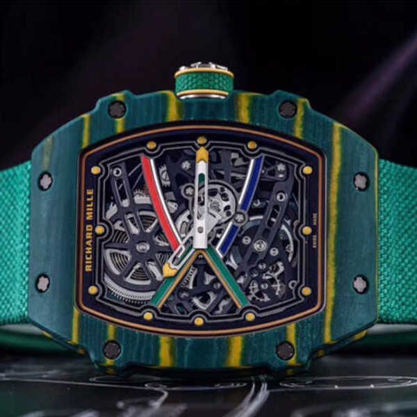 

richardmille tourbillon wristwatch rm diamond tactical wrist watches mechanical watches rm6702 ntpt carbon fiber dial 3870 4752mm complete s
