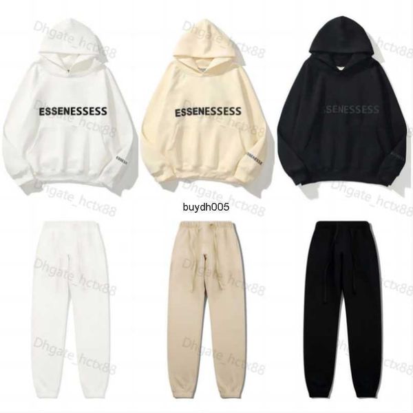

8v9f women's hoodies men's and women hoodies leisure fashion trends designer tracksuit essentialhoodie set casual oversize essenta, Black