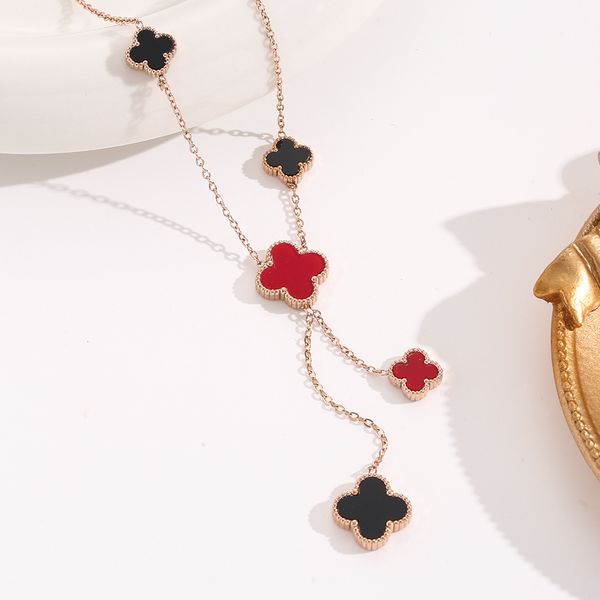 

fashion designer jewelry classic 4/four leaf clover locket necklace highly quality choker chains 18k plated gold girls gift, Silver