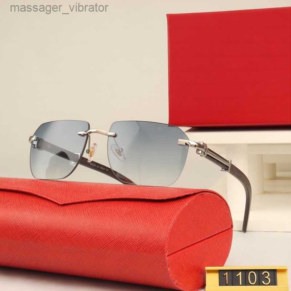 

small 23 new sunglasses kajia's box wooden legs high-end sunglasses fashionable high-definition personalized and popular on the interne, White;black