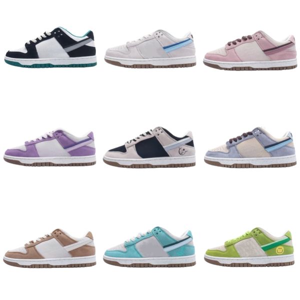 

Sandals classic women's sneakers men's letter casual shoes chamois leather skate shoes outdoor non slip designer shoes flat heel lace up running shoes mixed colour, 22