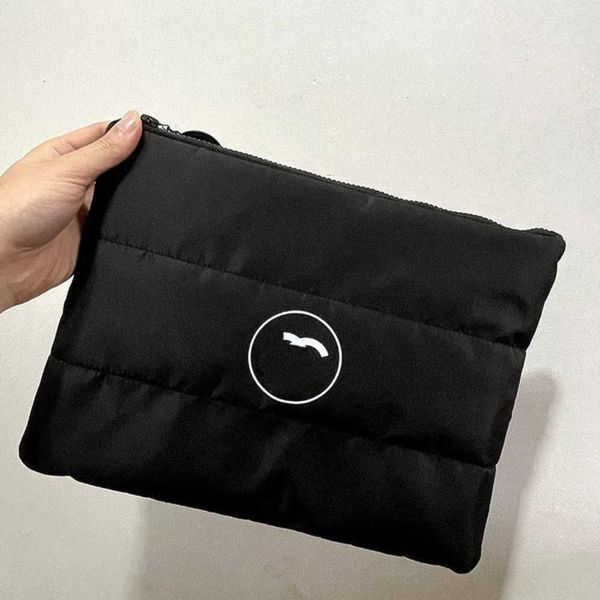 

women's fashion luxury makeup storage bags women brand ch cosmetic bag space cotton travel handbag pouch ladies purses organizador toil, Black;red
