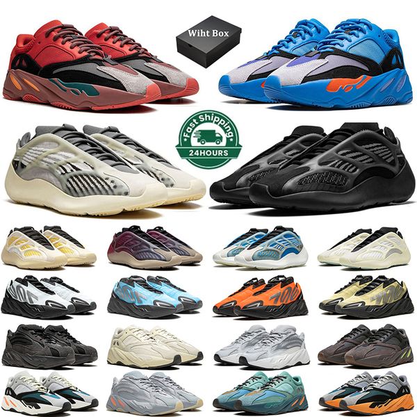 

with box og 700 v3 men women casual shoes runner solid greey faded azure hi res red blue magnet clay brown mono safflower mens womens traine, White;red