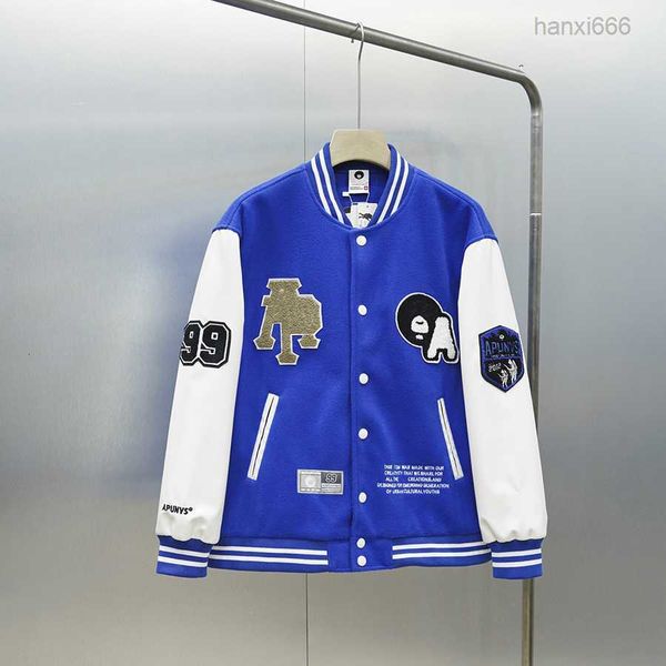 

designer jackets fashion varsity jacket casual loose coat classic letters coats man woman clothing 23fw, Black;brown