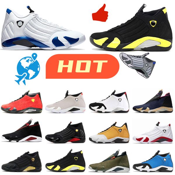 

jumpman 14 basketball shoes 14s ginger candy cane winterized gym red blue desert sand defining moments hyper royal mens sports sneakers size