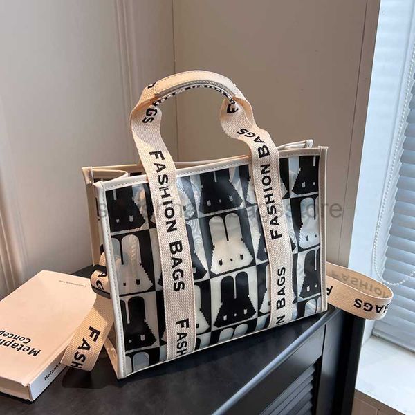 

totes cartoon pvc bag women's large capacity handbag bag 2 sets of handbags women's waterproof transparent shopping bagstylishhand