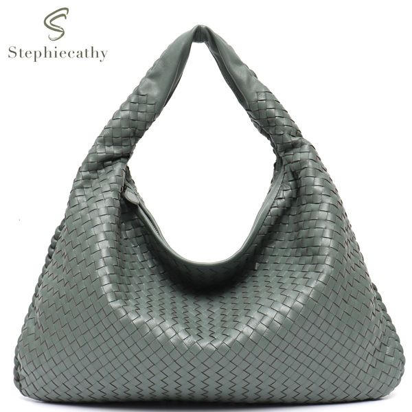 

evening bags sc sheepskin handmade woven hobo women luxury genuine leather shoulder large capacity casual slouchy handbags 230829