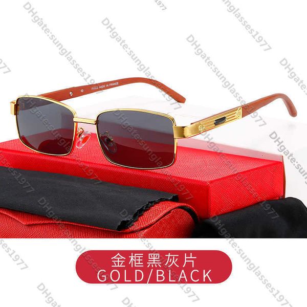 

2023 New Kajia full-frame sunglasses Men's business box Wood leg Women's glassesJ9OM