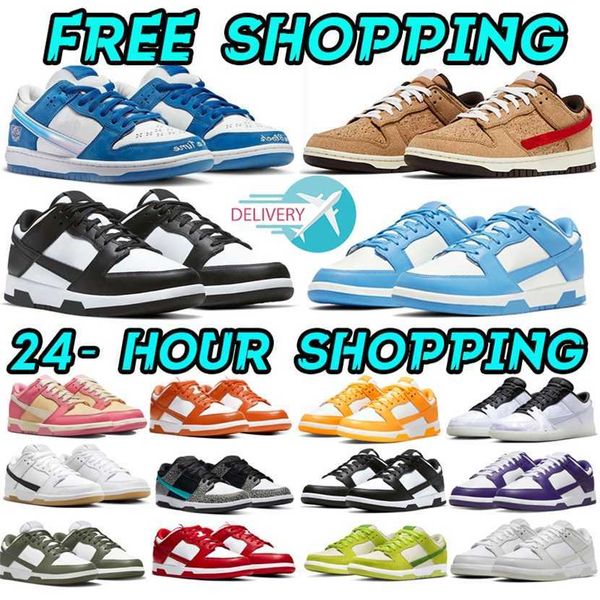 

shoes designer running shoes low panda triple pink grey fog team green medium olive unc walking gai sneakers trainers size 36-47