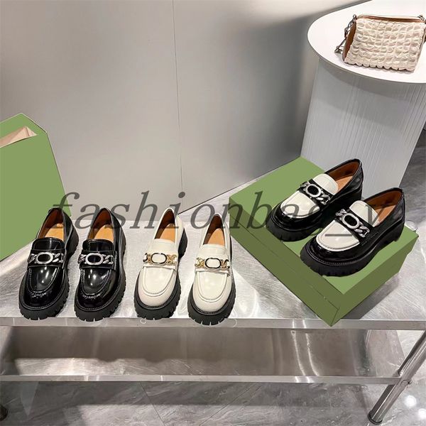 

designer women casual shoes shiny leather mueller shoes metal buckle decorative shoes fashionable color matching sneaker with box