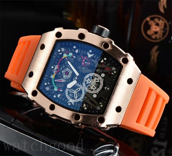 

fashion watch 2813 movement designer mens watches quartz waterproof montre homme skeleton metal five pointed star watch ew factory dh011 c23, Slivery;brown