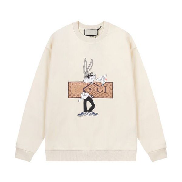 

2023 autumn and winter new men's and women's pure cotton sweater letter printing pullover loose fit fashion and comfortable v4-110, Black;brown