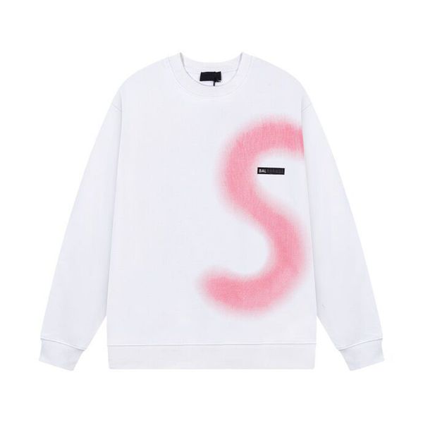 

2023 autumn/winter new pure cotton letter printing sweatshirt fashion trend round neck plate style a21-12, Black;brown