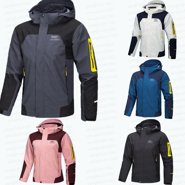 

men's jacket waterproof windbreaker waterproof coats for men brand logo coat hooded women's windbreaker luxury logo jackets us siz, Black;brown