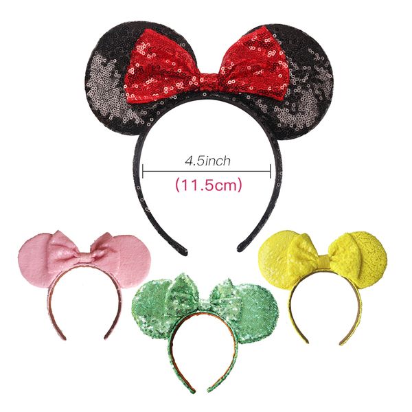 

hair accessories halloween pumpkin mouse ear headband girls sequins 5" bow hairband kidsfestival party hair accessories 230828, Slivery;white