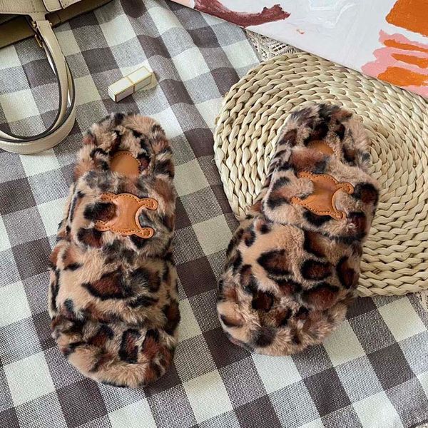 

designer fluffy slipper platform slippers wool shoes sheepskin fur real leather classic brand casual women outside slider, Black