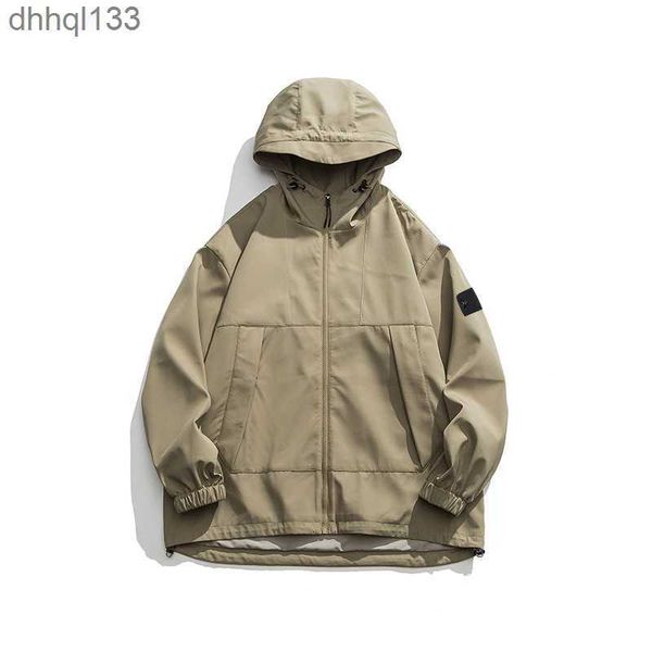 

storm jacket coat male spring and autumn 2023 new fashion brand american outdoor tooling functional wind climbing wear stone jacket, Black;brown