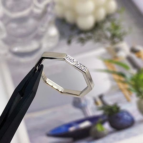 

Quality High for Men Women Octagonal Gold Titanium Steel Cute Ring Jewelry Gift