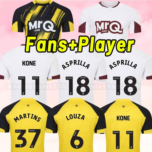 

2023 2024 soccer jerseys etebo king deeney joao pedro sema louza chalobah gosling sarr cucho home away third thai quality fans player versio, Black;yellow