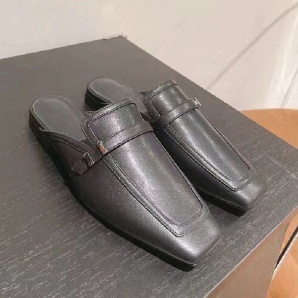 

designer slides women man slippers luxury fashion sandals brand sandals real leather flip flop flats slide casual shoes sneakers boots by fe, Black