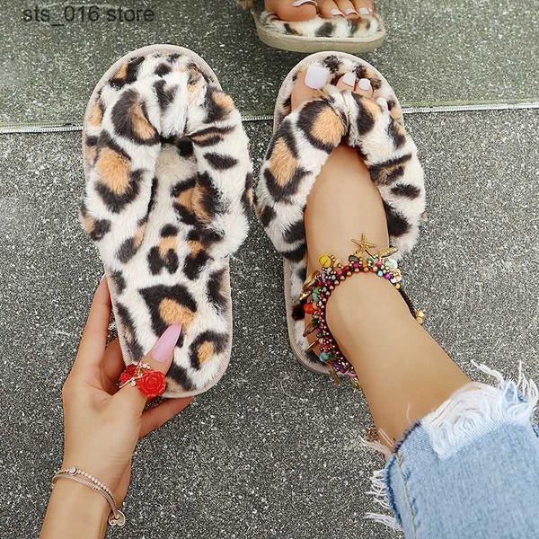 

slippers cootelili slippers winter shoes for woman home slippers new fashion slippers shoes flat heel flip flops plus size 41 42 43 t230828, Black
