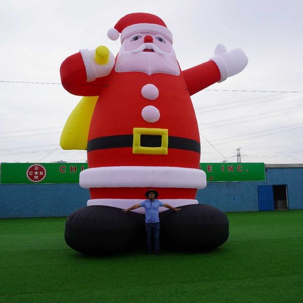 

wholesale 10mh 33ft with blower customized giant inflatable santa claus blow up christmas father old man for mall promotion decoration toys