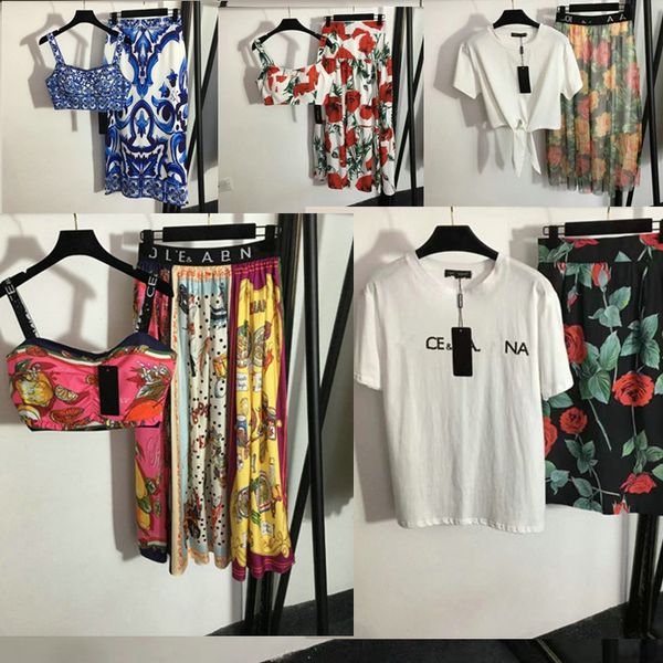 

designer set skirt fashion medusa short sleeveless vest mid-length skirt two pieces summer womens clothing slim fit all-match suit, White