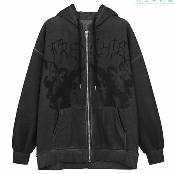 

men's hoodies sweatshirts american hip hop hooded sweater men women flying horse pattern print hoodie sports cardigan jacket streetwea, Black