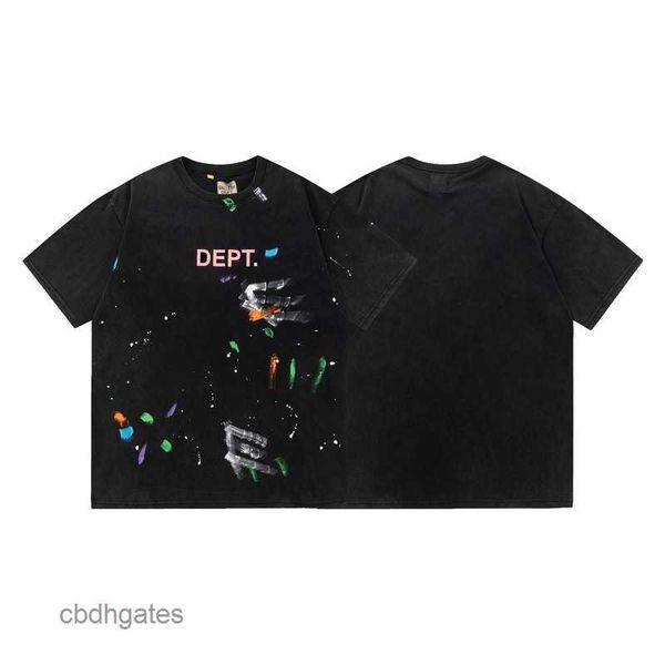 

brand shorts t shirt short mens fashion trendy gallerry deptt american sleeved summer loose washed worn high street t-shirt men cvu0, White;black