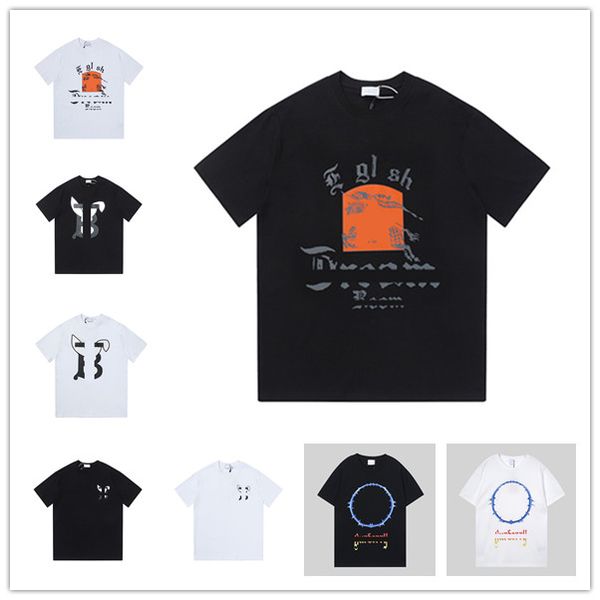 

classic men's women's designer t-shirt pure cotton men's casual cartoon black and white 2 color luxury clothing street trend, White;black