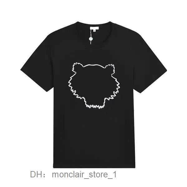 

womens designer t shirt kenzo mens tshirt summer streetwear short sleeve tiger head embroidery with letters printing loose tees trend 10 php, Black