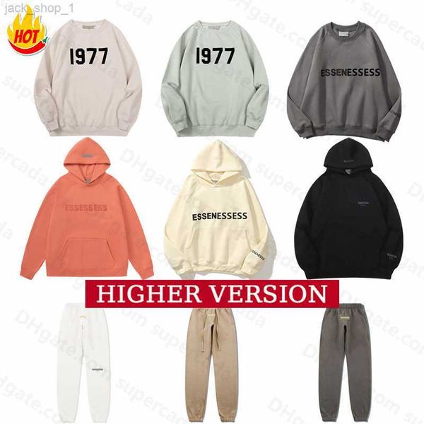 

2023 men's and women hoodies leisure fashion trends designer tracksuit essentialhoodie set casual oversize hooded pulloverit1x bm1q, Black