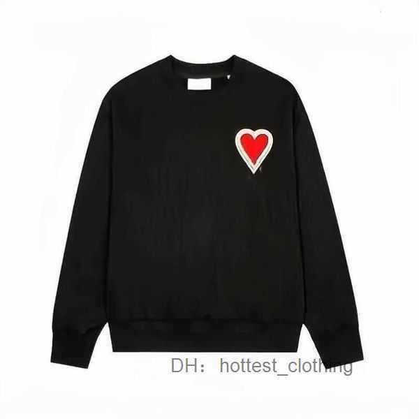 

hoodie male and female amis paris hooded highs quality sweater red love spring round neck jumper couple sweatshirts 1 4d9w, Black
